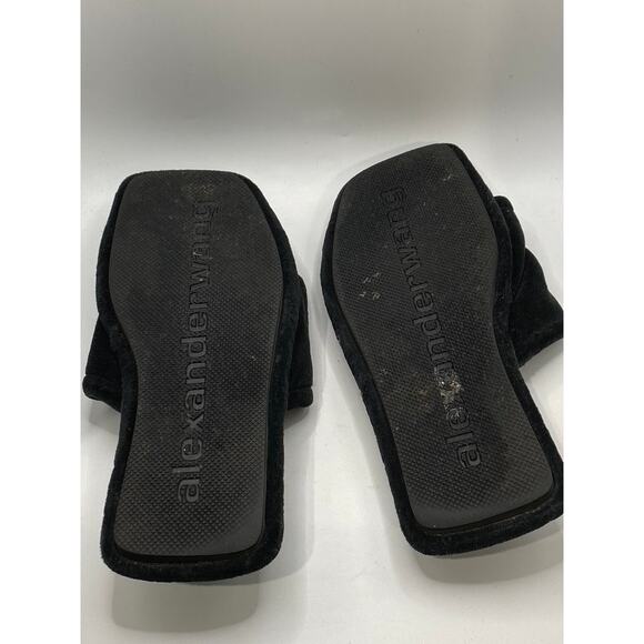 ALEXANDER WANG Women's Black-White Lana Padded Logo Slide Slippers SZ 41(US11) - Picture 4 of 11